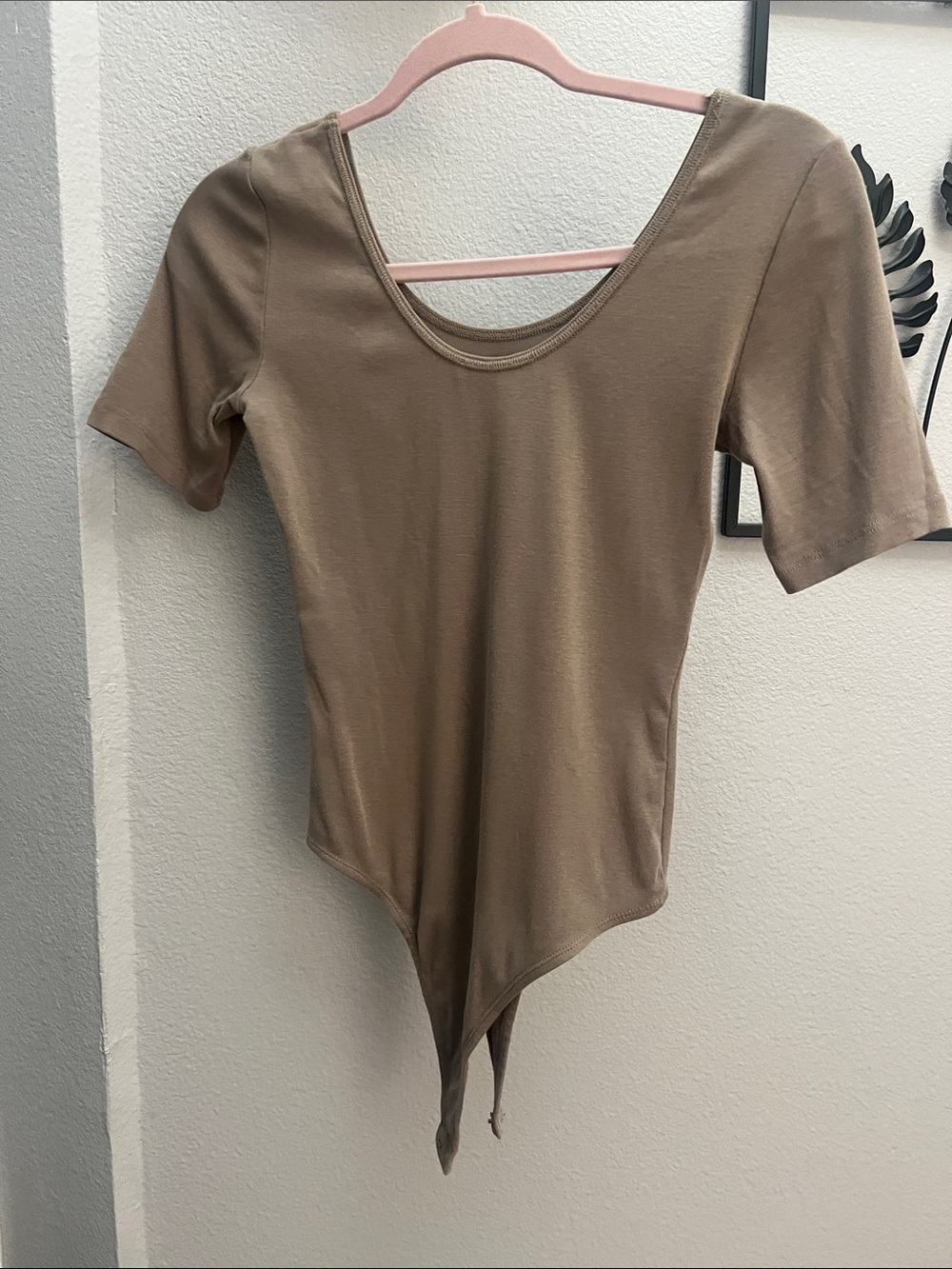 ZARA Taupe Bodysuit || Cotton